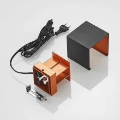 Arcchio væglampe Zuzana, kantet, sort, stik, 10 cm