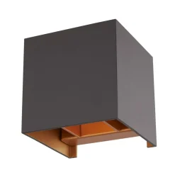 Arcchio væglampe Zuzana, kantet, sort-guld, G9, 10 cm