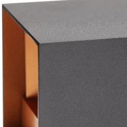 Arcchio væglampe Zuzana, kantet, sort-guld, G9, 10 cm