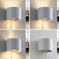 Arcchio væglampe Zuzana, rund, hvid, stik, G9, 13 cm