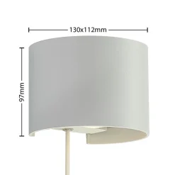 Arcchio væglampe Zuzana, rund, hvid, stik, G9, 13 cm