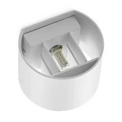 Arcchio væglampe Zuzana, rund, hvid, stik, G9, 13 cm