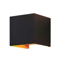 Arcchio væglampe Zuzana, sæt med 2, sort-guld, G9, 10 cm