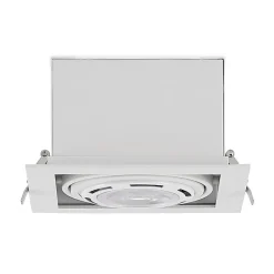 Arcchio Yasna indbygningslampe, enkelt lys, hvid