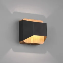 Arino LED-væglampe, sort, bredde 12,2 cm