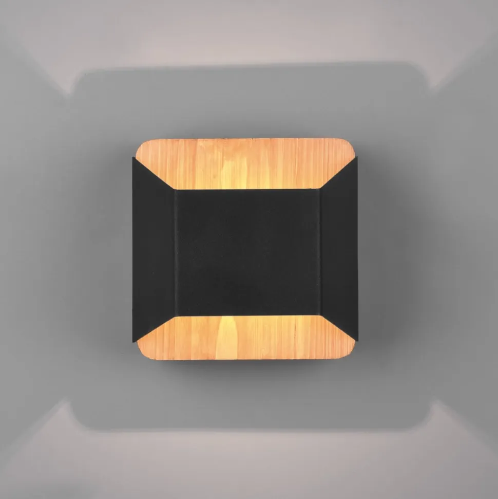 Arino LED-væglampe, sort, bredde 12,2 cm