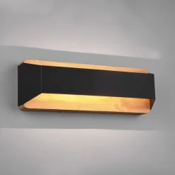 Arino LED-væglampe, sort, bredde 35,2 cm