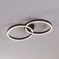 Armandolo LED-loftlampe, sort, længde 67 cm, CCT, RGB