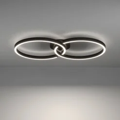 Armandolo LED-loftlampe, sort, længde 67 cm, CCT, RGB