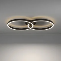 Armandolo LED-loftlampe, sort, længde 67 cm, CCT, RGB