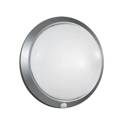 Armilla udendørs væglampe, sølv, bevægelsessensor, Ø 30 cm