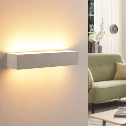 Arya væglampe, op/ned, hvid, gips, G9, 2 lyskilder, kan males