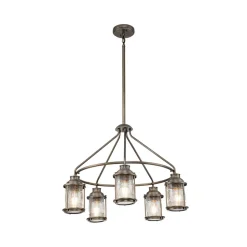 Ashlandbay udendørs lysekrone 5 lk, børstet bronze