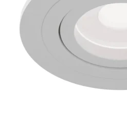 Atom indbygningsspot, GU10, hvid, rund ramme