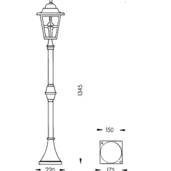 Attraktiv lampemast 772 W