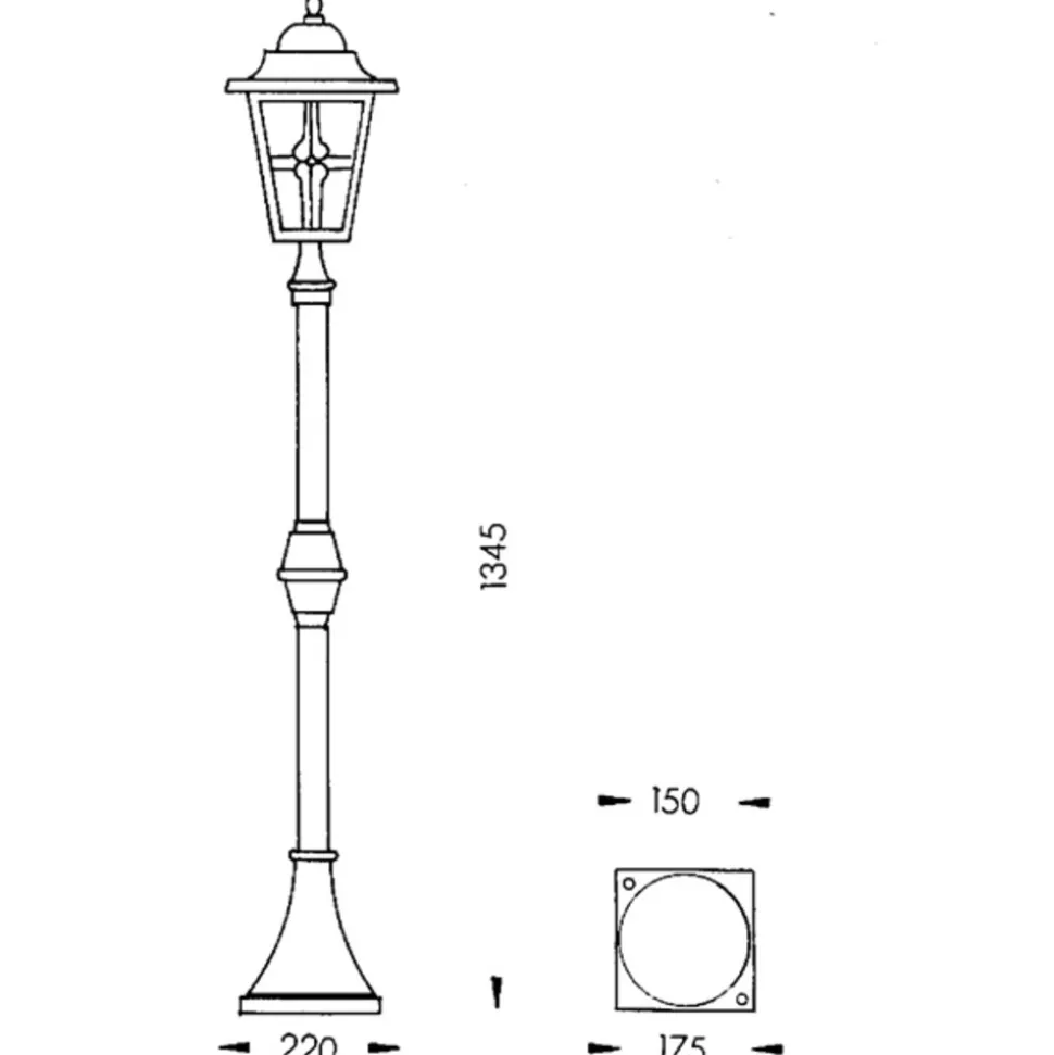 Attraktiv lampemast 772 W