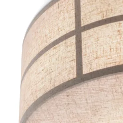 Audo loftlampe Hashira, naturfarve, hør, Ø 50 cm