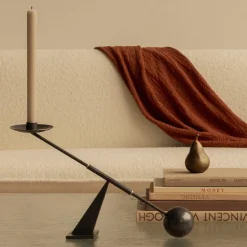 Audo lysestage Interconnect, bronze, højde 25,5 cm