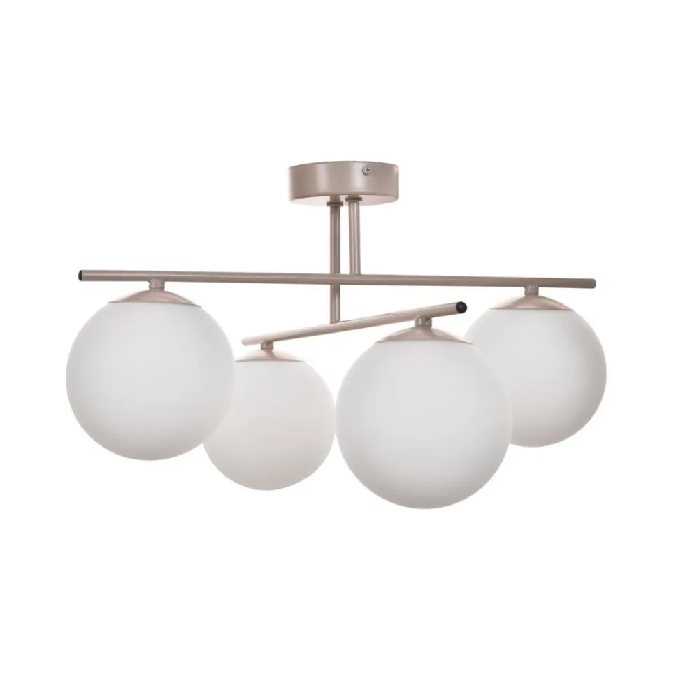 Aurora loftlampe, beige, Ø 50 cm, 4 lyskilder, glas, E14