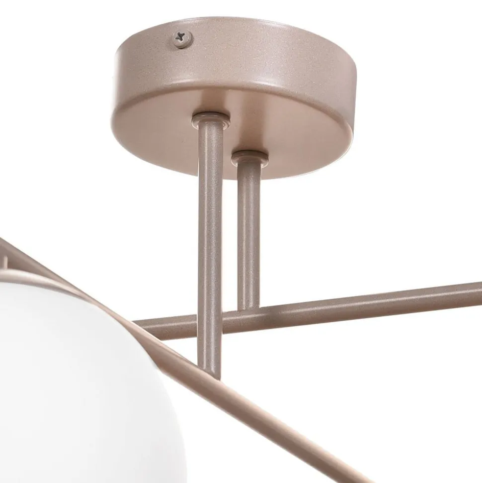 Aurora loftlampe, beige, Ø 50 cm, 4 lyskilder, glas, E14