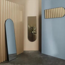 AYTM Arcus-spejl, sort, højde 115 cm, glas, MDF-træ