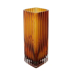 AYTM Folium-vase, højde 25 cm, ravfarvet, glas