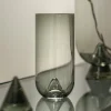 AYTM Glacies-vase, røgfarvet grå, højde 29 cm, glas, mundblæst