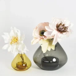 AYTM Lygte Uno, vase, rav, Ø 14 cm, højde 11 cm, glas