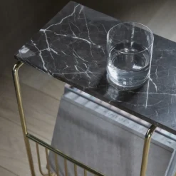 AYTM Magasinholder Sino, sidebord, guldfarvet