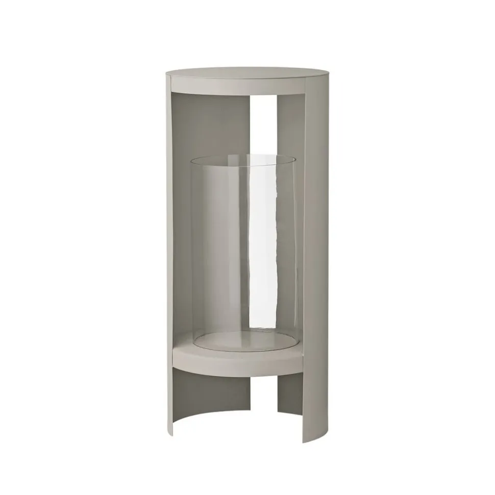 AYTM Ora lygte, gråbrun, højde 58,4 cm, glas, aluminium