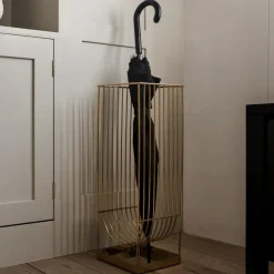 AYTM-paraplyholder Curva, guldfarvet, højde 56 cm, stål