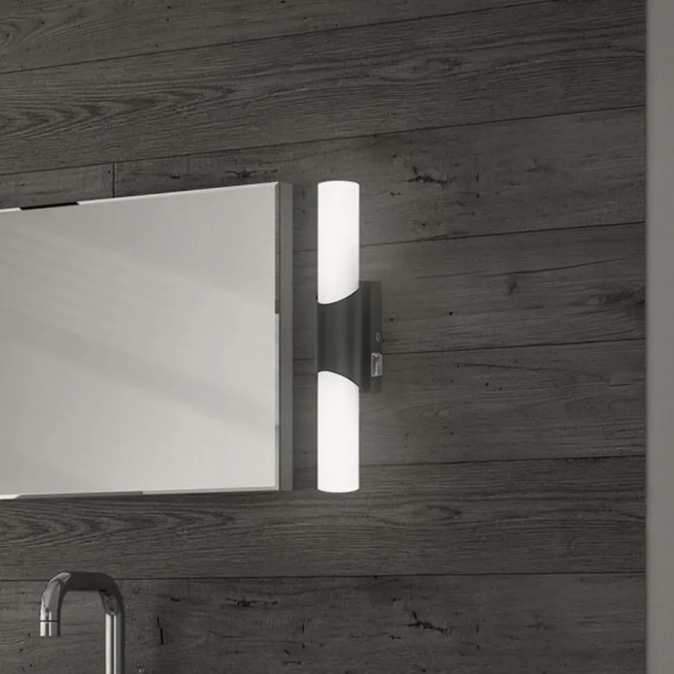 Badeværelses- og spejllampe Klak Brilo, sort, 32 cm