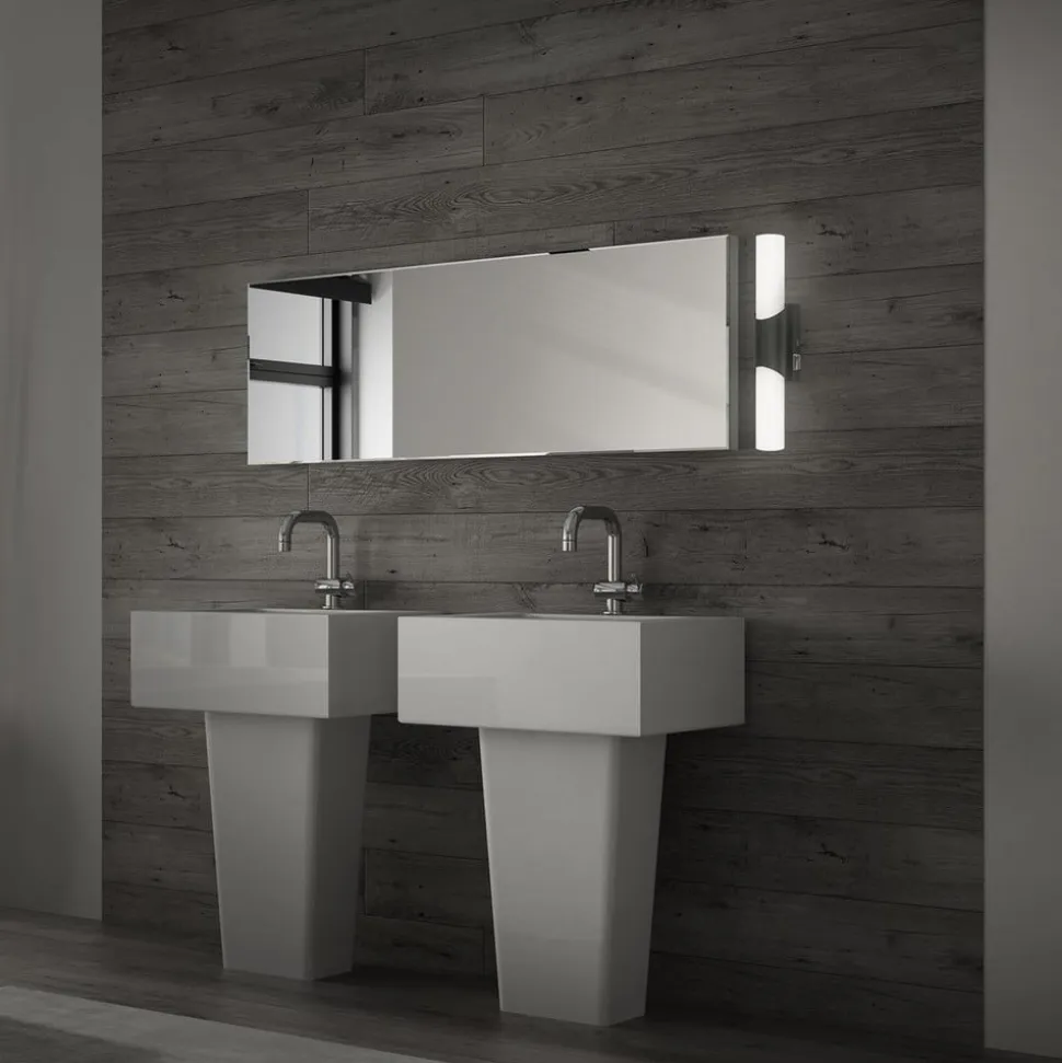 Badeværelses- og spejllampe Klak Brilo, sort, 32 cm