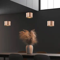 BANKAMP Impulse LED-hængelampe 3 lyskilde roséguld