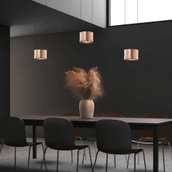 BANKAMP Impulse LED-hængelampe 3 lyskilde roséguld