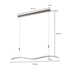 BANKAMP Wave II LED-hængelampe, højdejusterbar