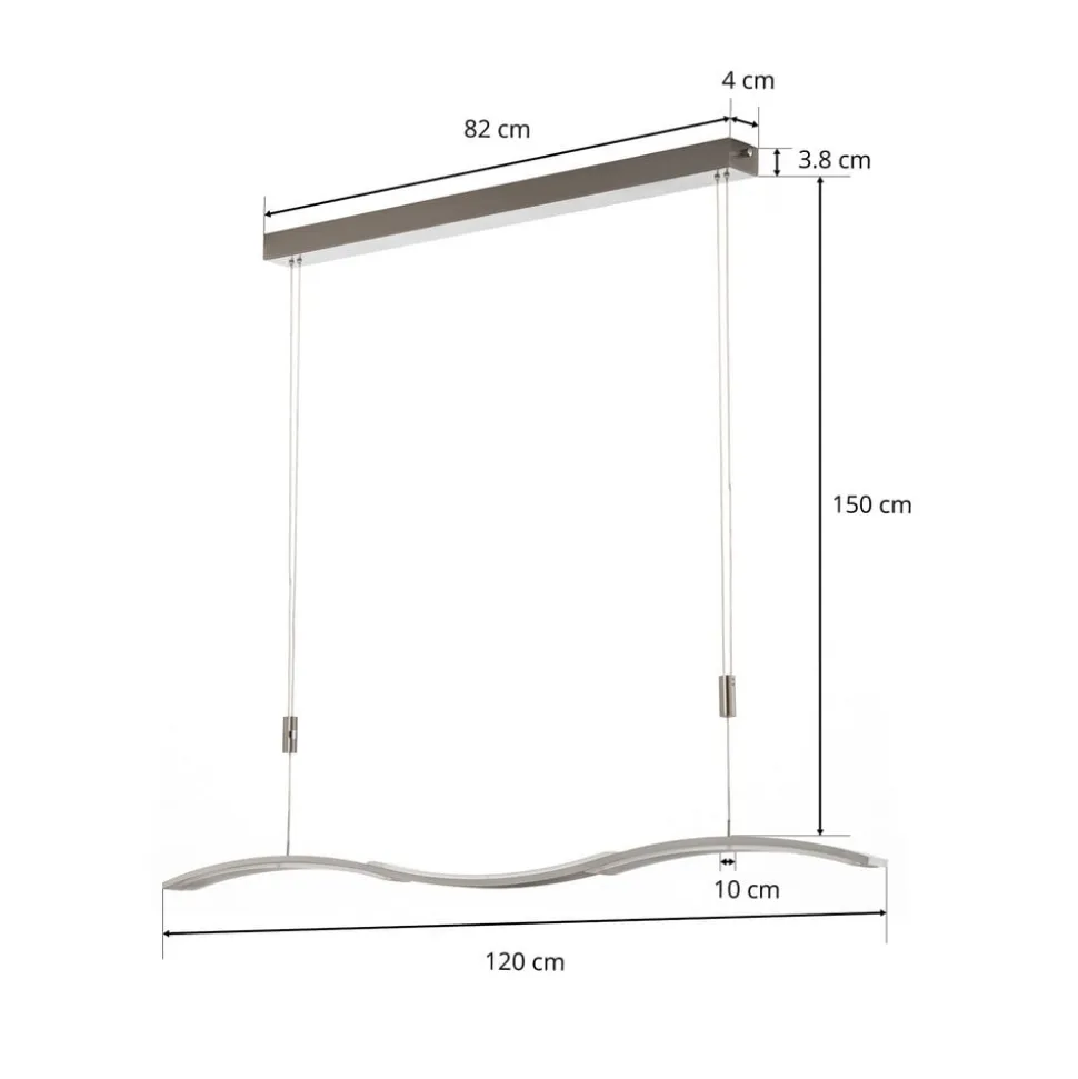 BANKAMP Wave II LED-hængelampe, højdejusterbar