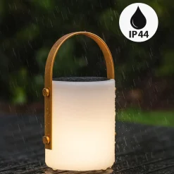 Bari LED-akku-lampe, solar, fjernbetjening