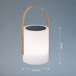 Bari LED-bordlampe, solcelle, RGB-farveskift