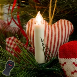 Batteridrevet juletræslys LED, hvid, 10 lyskilder