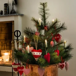 Batteridrevet juletræslys LED, hvid, 10 lyskilder