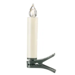 Batteridrevet juletræslys LED, hvid, 10 lyskilder