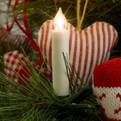 Batteridrevet juletræslys LED, hvid, 10 lyskilder