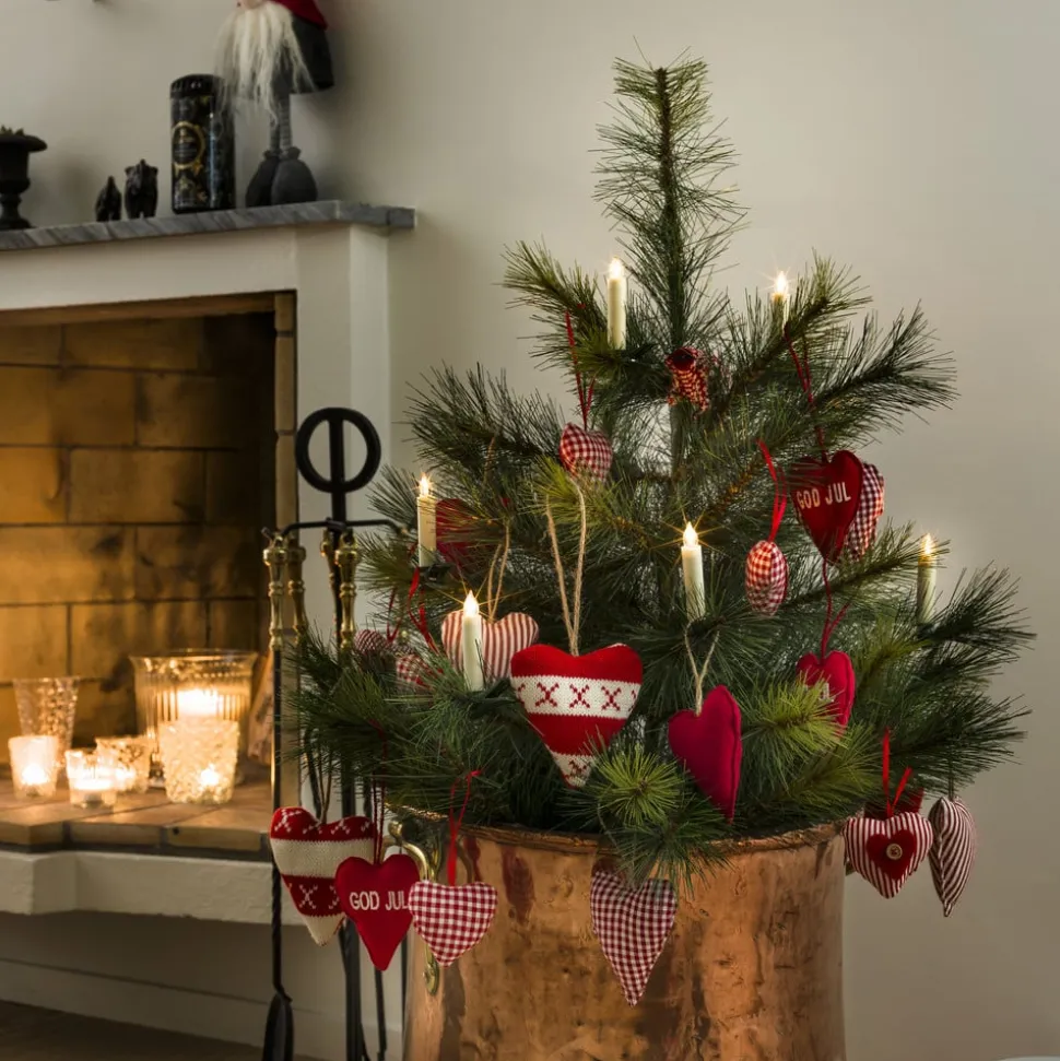 Batteridrevet juletræslys LED, hvid, 10 lyskilder