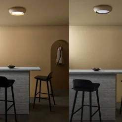 Beacon loftlampe Fjord, brun, gips, Ø 28 cm, GX53