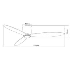 Beacon loftventilator Airfusion Radar sort 132 cm støjsvag