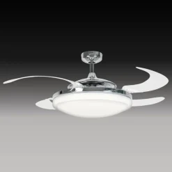 Beacon loftventilator Fanaway Evo 2 med lys krom lydløs