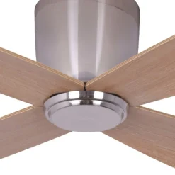 Beacon loftventilator Fraser krom/teak DC quiet Ø 132 cm