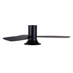 Beacon loftventilator med lys Flusso sort 132cm støjsvag