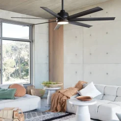 Beacon loftventilator med lys Atlanta, sort, støjsvag